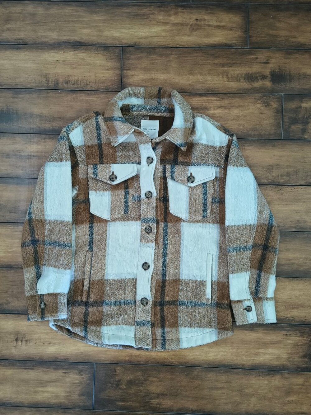 Avec Les Filles Anthropologie Plaid Shacket Jacket Size M